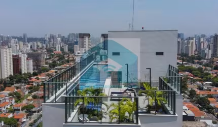 Apartamento Brooklin,1 suite, 1 lavabo, 1 vaga 38 m² com lazer.