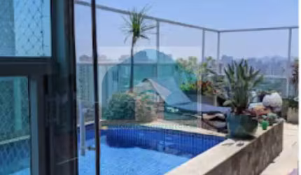 Cobertura Brooklin , 4 suites, 5 vagas, 300 m², com piscina .
