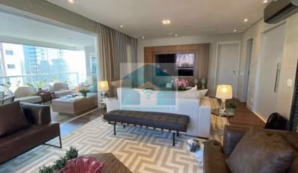 Apartamento Brooklin, Porteira fechada (MOBILIADO) 225m², 4 suites ,4 vagas e deposito.