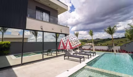 Sobrado alto padrão com 4 suítes, closet, cinema à venda, 560 m² por R$ 6.300.000 - Condomínio Residencial Saint Patrick - Sorocaba/SP