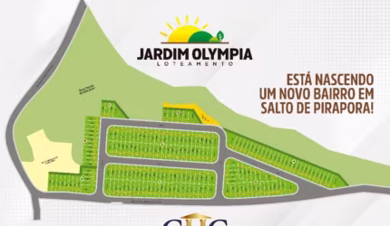 Lançamento do Loteamento Jardim Olympia, ao lado do Jardim Santa Helena.  Empreendimento com lotes mistos a partir de 175² (7x25m); Infraestrutura com