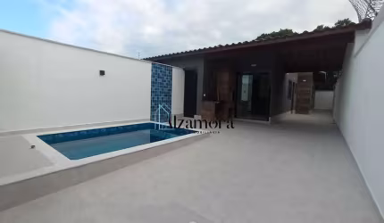 Casa nova com piscina lado praia Jd Jamaica Itanhaém - SP