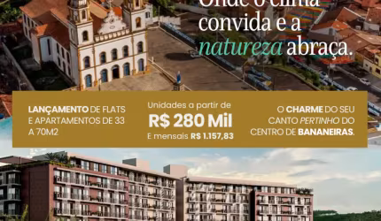 Lançamento em Bananeiras Flats e aptos 33 a 70m2