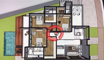 Casa com 3 dormitórios à venda, 323 m² por R$ 3.150.000,00 - Loteamento Residencial e Comercial Horto Florestal - Jundiaí/SP