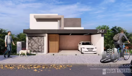 Casa com Projeto Moderno - Condomínio Reserva do Vale