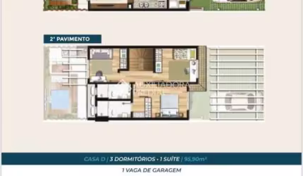 Casa em condomínio fechado com 3 quartos à venda na Rua Sagrado Coração de Jesus, 811, Morro das Pedras, Florianópolis, 95 m2 por R$ 1.100.000