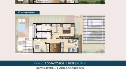 Casa em condomínio fechado com 3 quartos à venda na Rua Sagrado Coração de Jesus, 811, Morro das Pedras, Florianópolis, 96 m2 por R$ 1.200.000