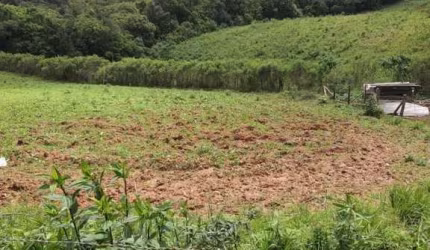 Ótimo terreno em local alto para construção de Casa de Campo em Campo Magro.