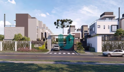 Casas triplex novas e isoladas em condomínio c/ 3 suites, terraço, 2 vagas no Bacacheri