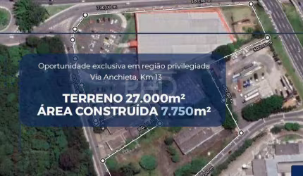 Prédio Industrial 27.000 m² para Venda - Taboão em São Bernardo do Campo.