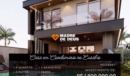 Casa em condomínio fechado com 4 quartos à venda na 4º Anel Viário, 1, Coité, Eusébio por R$ 1.800.000