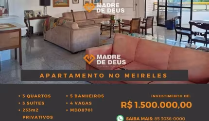 Apartamento com 3 quartos à venda na Rua Vicente Leite, 389, Meireles, Fortaleza por R$ 1.500.000