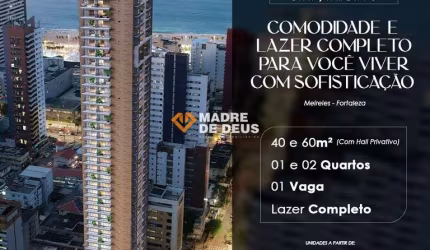 Apartamento com 1 quarto à venda na Avenida Desembargador Moreira, 221, Meireles, Fortaleza