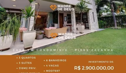 Casa em condomínio fechado com 3 quartos à venda na CE-040 s/n Quilômetro 22, 1, Pires Façanha, Eusébio por R$ 2.900.000