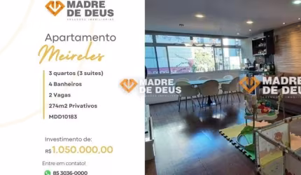 Apartamento com 3 quartos à venda na Avenida Desembargador Moreira, 700, Meireles, Fortaleza por R$ 1.050.000
