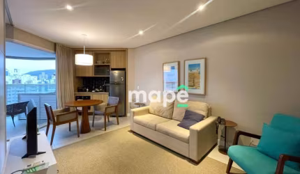 Apartamento com 1 dormitório para alugar, 45 m² por R$ 5.500,00/mês - Pompéia - Santos/SP