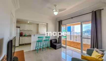 Apartamento com 1 dormitório para alugar, 56 m² por R$ 5.000,00/mês - Boqueirão - Santos/SP