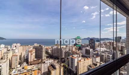 Apartamento com 1 dormitório para alugar, 57 m² por R$ 5.800,00/mês - Gonzaga - Santos/SP