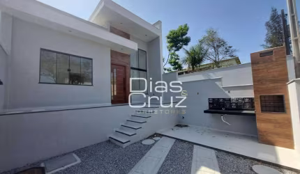 Casa linear no Jardim Campomar em Rio das Ostras, 2 quartos