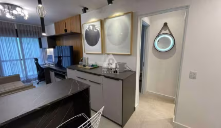 Garden quarto e sala no empreendimento Sereno, 62m, totalmente mobiliado com móveis Todeschini e eletrodomésticos com diversas tecnologias