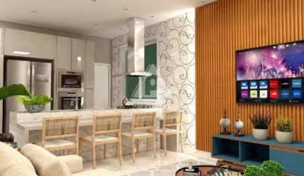 Apartamento de dois quartos e varanda em lugar nobre de Santa Teresa.