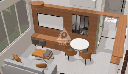 Apartamento a venda de 1 Quarto mobiliado, Leblon - Rio de Janeiro