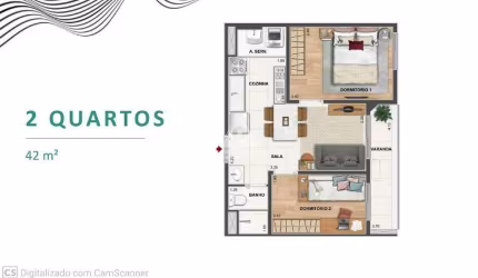 Apartamento à venda, 2 quartos, Santo Cristo - RIO DE JANEIRO/RJ