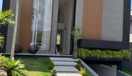 Casa a venda 5 suítes NOVA, PORTEIRA FECHADA no Alphaville Litoral Norte 3
