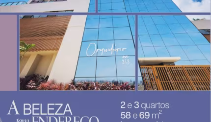 Apartamento 2/4 sendo 1 suíte 58 m2 Orquidário Parque Bela Vista
