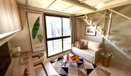 Studio com Mezanino à Venda no Caminho das Árvores – Finamente Decorado