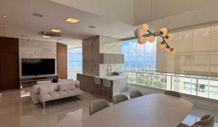Cobertura linear 3 suites 220 m2 alto padrao, mobiliada no Platno Greenville Patamares