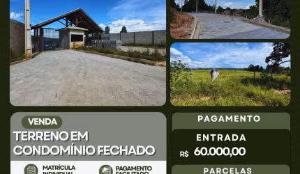 LOTE COM MATRICULA INDIVIDUAL PARA CHACARA