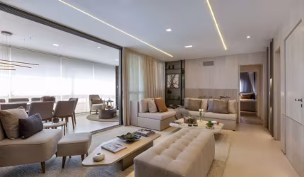 Apartamento pronto de 143 M² no Campo Belo com hall privativo.
