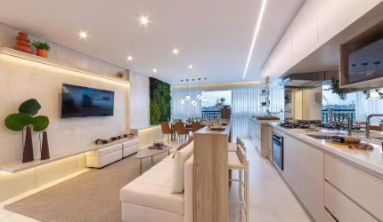 Apartamento pronto de 74 metros quadrados com 3 dormitórios e lavabo, vaga livre e determinada..