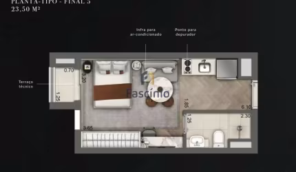 Apartamento com 1 quarto à venda na Rua Laplace, 186, Campo Belo, São Paulo por R$ 320.000