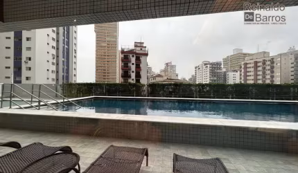 Apartamento na quadra da praia  com 2 dormitórios à venda, 77 m² por R$ 650.000 - Boqueirão - Praia Grande/SP