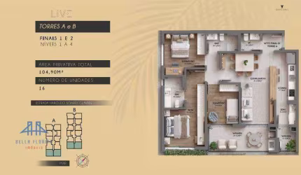 Apartamento com 3 dormitórios à venda, 104 m² por R$ 2.227.000,00 - Cacupé - Florianópolis/SC
