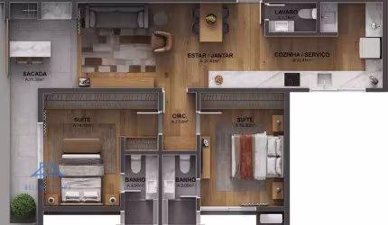 Apartamento com 2 dormitórios à venda, 91 m² por R$ 963.504,47 - Canasvieiras - Florianópolis/SC