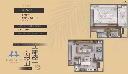 Loft com 1 dormitório à venda, 117 m² por R$ 1.702.000,00 - Cacupé - Florianópolis/SC