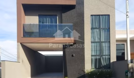 Casa em condomínio fechado com 3 quartos à venda na Rua Rio Tejo, Iguaçu, Fazenda Rio Grande, 128 m2 por R$ 760.000
