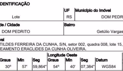 Oportunidade Única em DOM PEDRITO - RS | Tipo: Terreno | Negociação: Venda Direta Online  | Situação: Imóvel