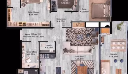 Apartamento com 3 quartos à venda na Capitão F. Leopoldo Heineck, 177, Centro, Lajeado, 171 m2 por R$ 1.727.000