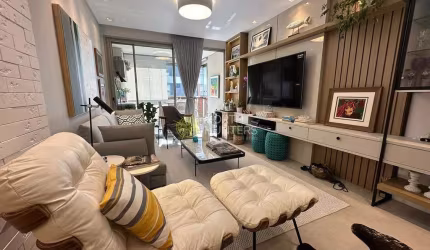 Apartamento novo 3 suítes mobiliado com vista mar