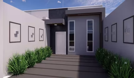 CASA TRÊS QUARTOS UM SENDO SUÍTE