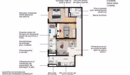 Apartamento à venda, 2 quartos, 1 vaga, Centro - São Bernardo do Campo/SP