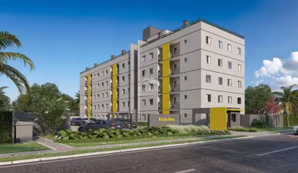Apartamento com 02 dormitórios e ambientes integrados.