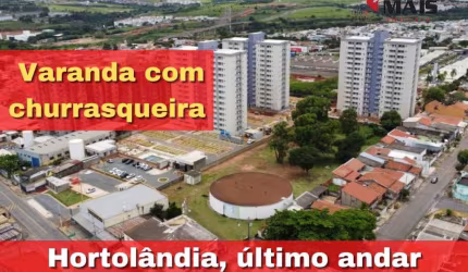 Hortolândia, último andar com churrasqueira, 2 quartos, suíte e varanda