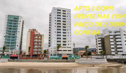 Lindo apartamento para venda 3 dormitórios frente ao mar 91 metros quadrados em Mongaguá
