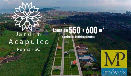 Terreno à venda, 550 m² por R$ 495.000,00 - Nossa Senhora de Fatima - Penha/SC