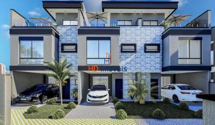 Sobrados tríplex com terraço, 02 vagas de 136m² a 170m². De R$799.000,00 a R$ 990.000,00 no Cajurú - Curitiba/PR.